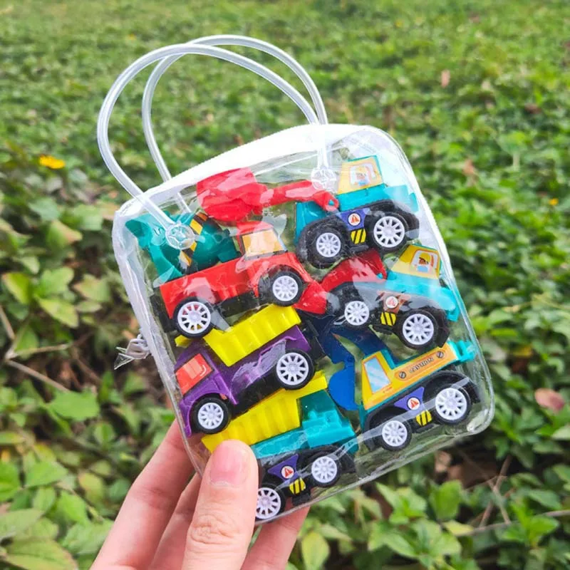 Pull Back Vehicles Children's Cartoon Mini Inertial Pull-Back Car Set - Toy Car Packaged Gift, Creative Children's Toy