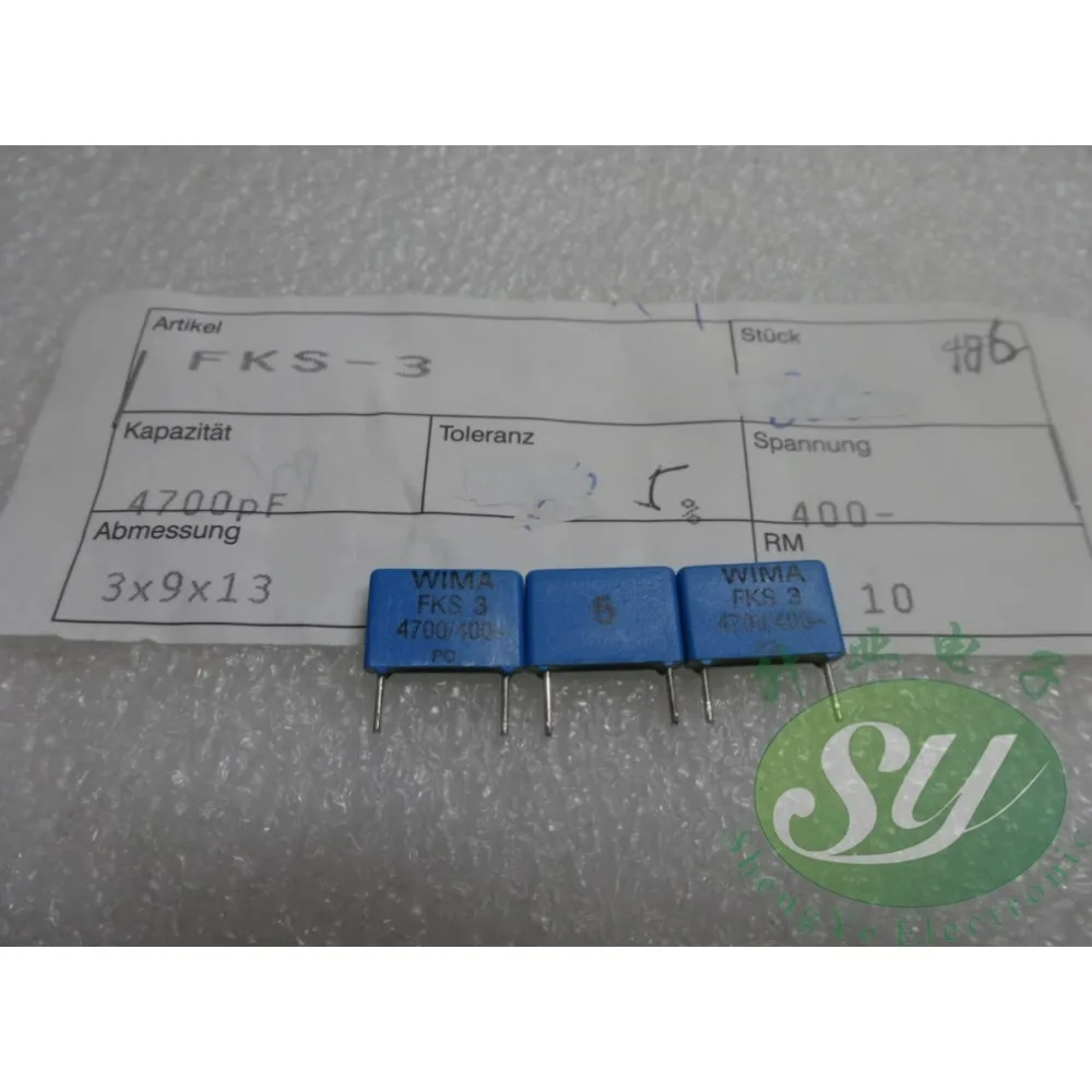 

10PCS FKS3 0.0047uF/400V 4.7nf 4700pf 4n7 472 Brand new 10mm film capacitor