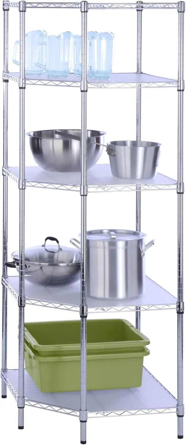

5-Tier Corner Shelf 72H X 27D X 27W
