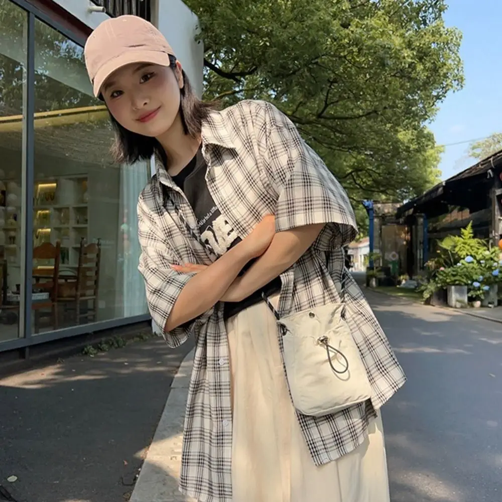 Fashion Canvas Shoulder Crossbody Bags Lightweight Solid Color Phone Bag Minimalist Style Totes for Women Men