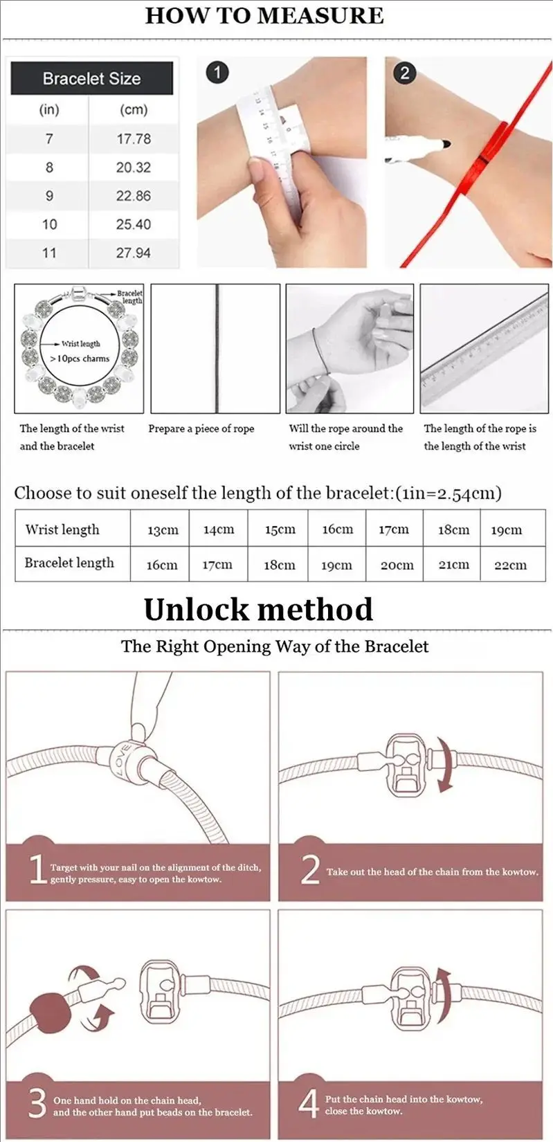 Heißer Verkauf: Klassische Serie Charm-Perlen passend für Original 925 Sterling Silber Schlangenarmbänder, Accessoires, DIY Mode Damenschmuck Geschenke – Detail 5