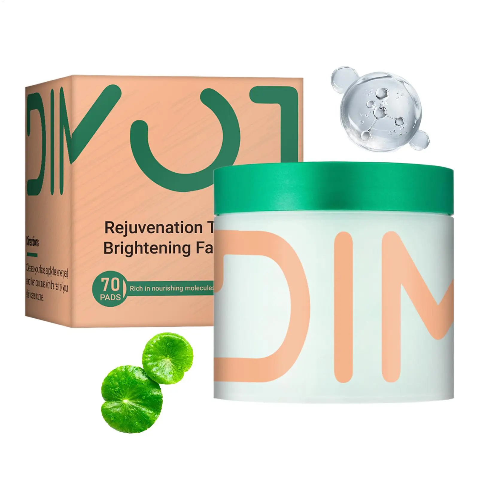 Tampons de toner 70 pièces tampons de coton apaisant éclaircissant resserrement minimiseur de pores pour pré-maquillage préparation nuit femmes voyage