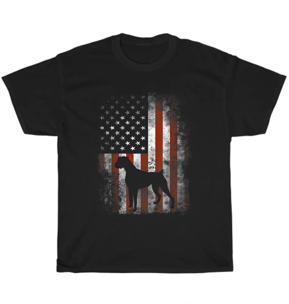 Boxer American USA Flag Dog Pet Puppy Animal Lover T-Shirt Unisex Tee Gift NEW