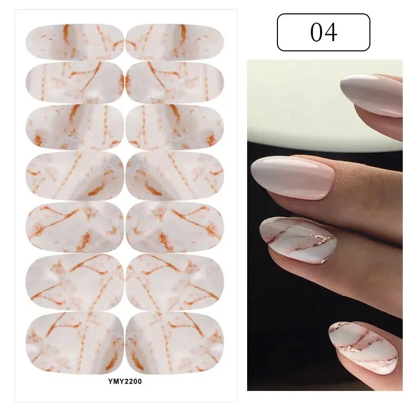 Nail Strips Women\'s Fashion Nail Stickers Self-Adhesive Stick Nail Wrap Nail Polish Strips Waterproof Nail Film Nail Art