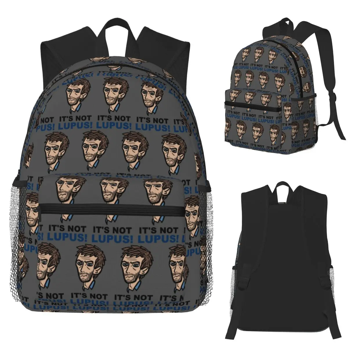 

Dr. House It's Not Lupus House MD Student Backpack School Bag Hiking Travel Daypack for Men Women Fashion Bookbag Shoulder Bags