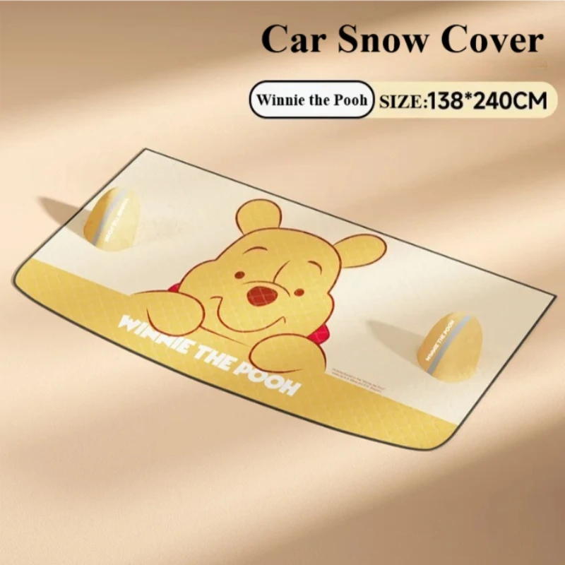 

Winnie Bear Mickey Winter Car Front Windshield Snow Cover Anti-Freeze Frost Thick Window Cover for Vehicle Safety