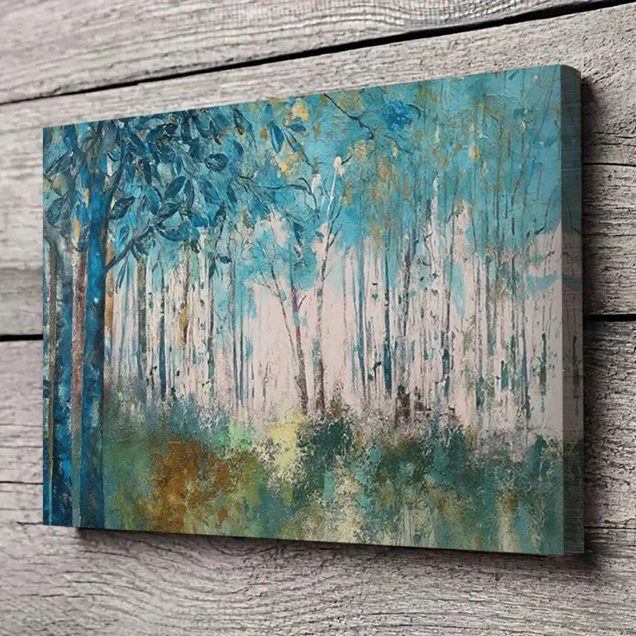 

1pc Framed Forest Landscape Wall Arts Posters, Ideal For Living Room Natural Decor For Bedroom/Home, Home Decoration Materials