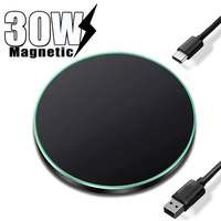 30W Wireless Charger Pad Stand Desk Mobile Phone Fast Charging Station Dock For iPhone 15 14 13 12 11X8 Samsung Xiaomi Huawei