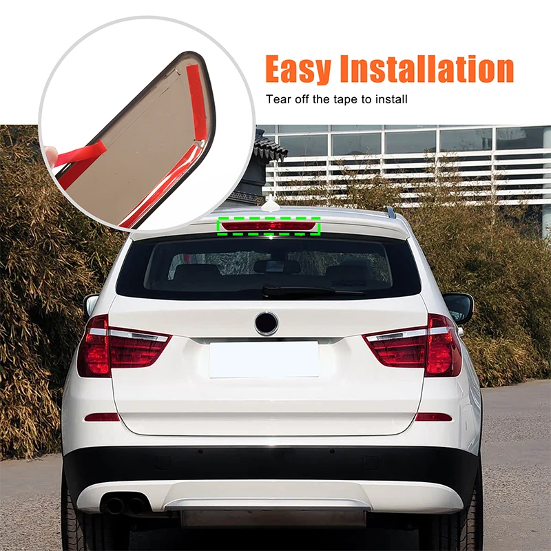 

ABS Black For BMW X3 F25 2011-2017 Car high-level brake light cover decorative sticker car exterior protection accessories 1Pcs