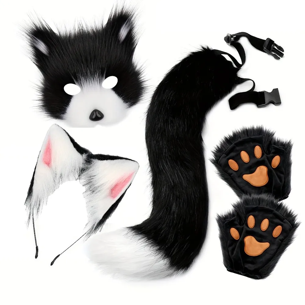 

Therian Mask and Tail для женщин и девочек, аниме-одевание, милая пушистая маска кота для выпускного вечера, ночного клуба, праздника, Хэллоуина, вечеринки, карнавала