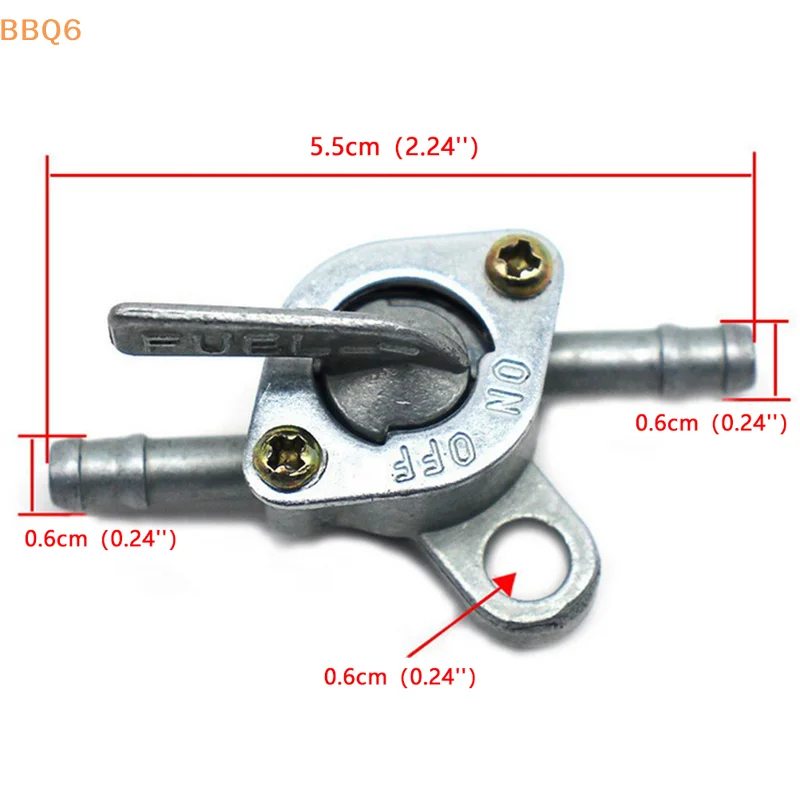 

*1Pcs 6mm Inline Petcock Motorcycle/Quad/Lawnmover Petrol Fuel Tap Universal