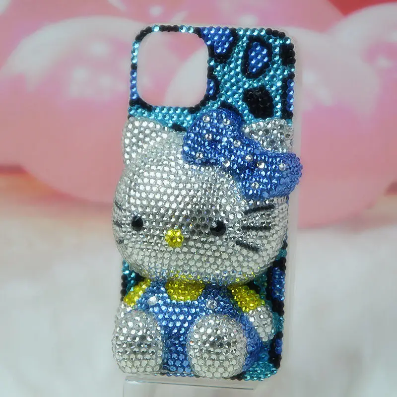 Kawaii حجر الراين بلينغ كريستال قضية الهاتف سلسلة آيفون 16 12 13 14 15Pro ماكس X Xs Xr 7 8 زائد Se 2 3 10 الفتاة هدية الكرتون