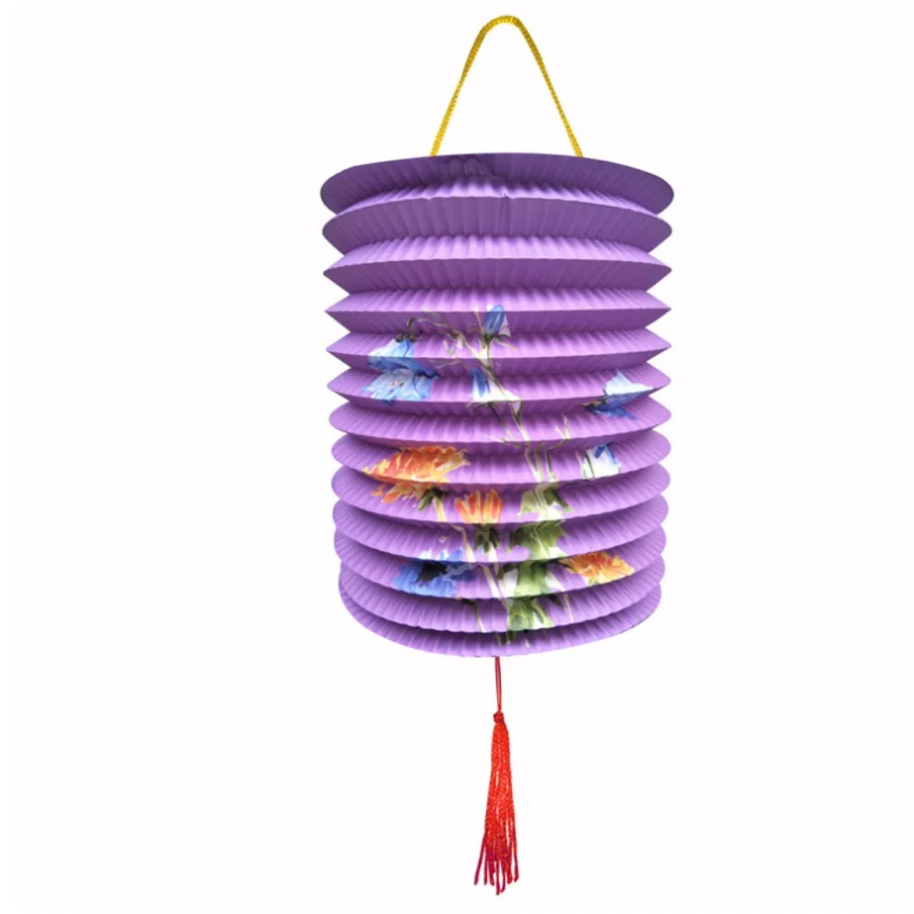 

Paper Organ Lantern Foldable Chinese Style Hanging Lantern Cylindrical Printed Middle Autumn Festival Lantern Door