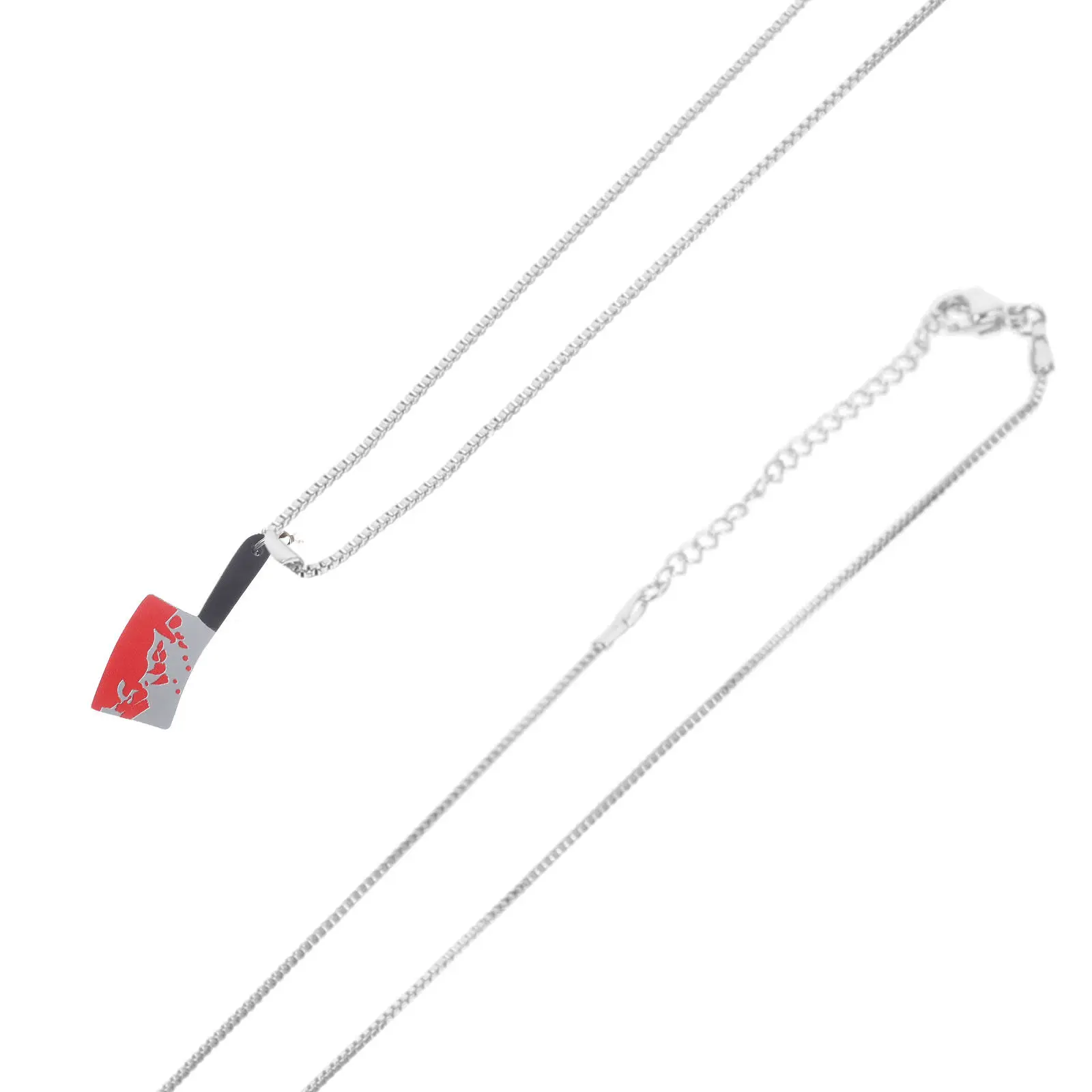 Bloody Cutter Necklace Alloy Metal Pendant Necklace for Men Gothic Stylish Sweater Chain Cool Neck Accessory for Travel Office