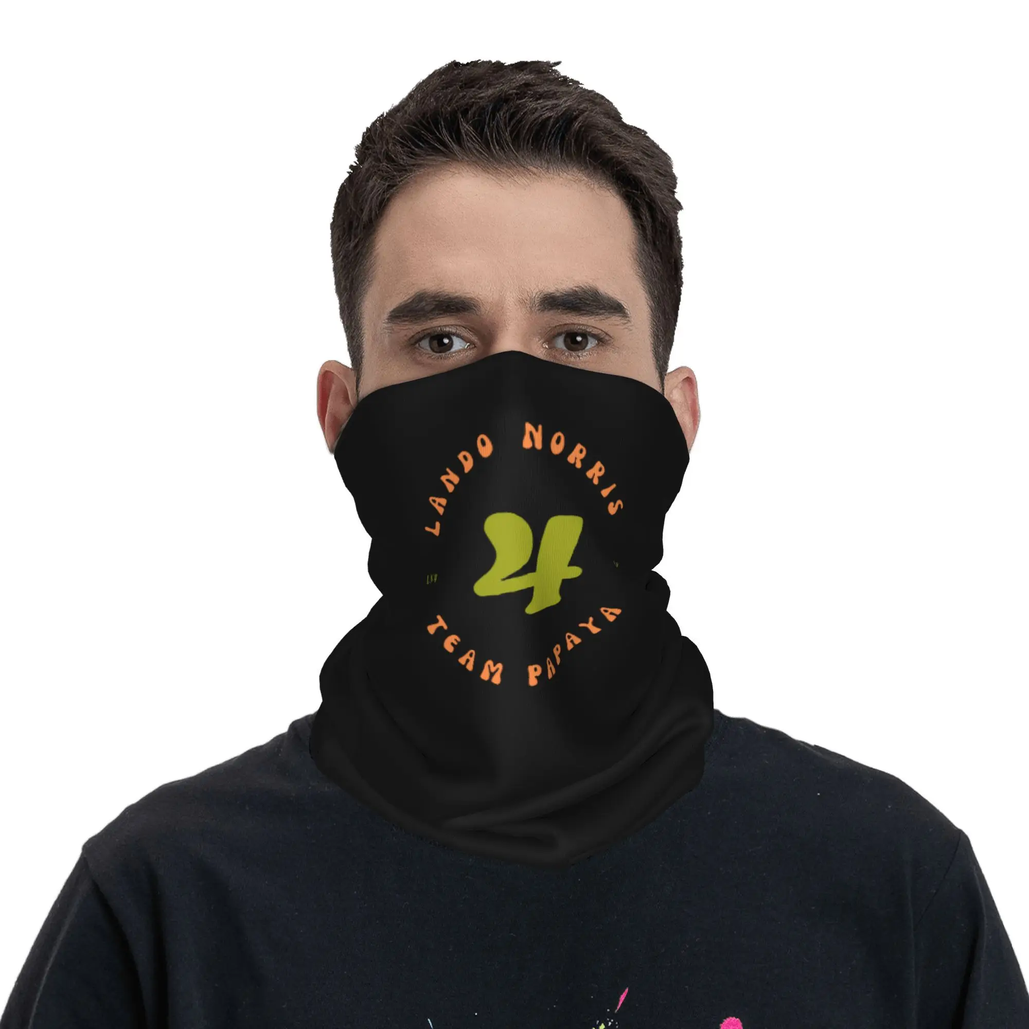 Lando Norris McLaren f1 파파야 보이즈 2024 에디션 반다나 넥 커버 프린트 마스크 스카프 따뜻한 발라크라바 남성 여성 성인용 라이딩