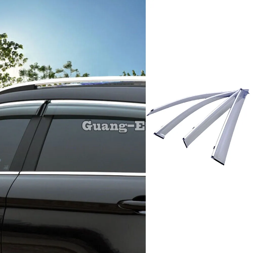 

Car Body Styling Cover Stick Lamp Plastic Window Glass Wind Visor Rain/Sun Guard Vent 4pcs For Toyota Highlander 2015 2016-2020