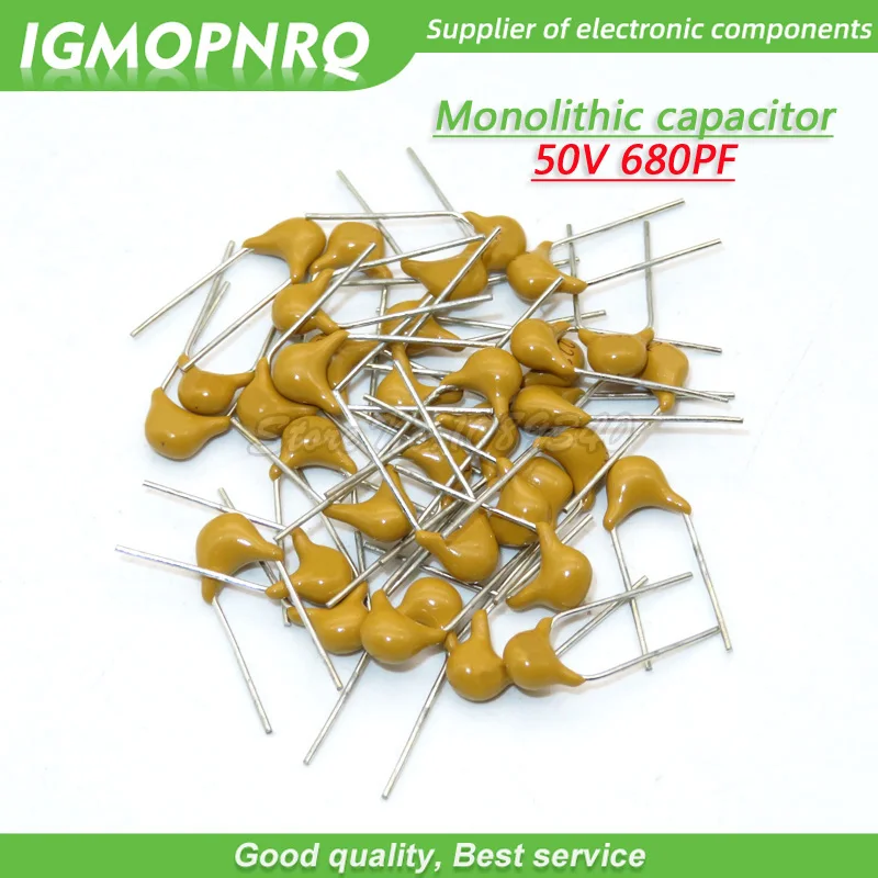 200PCS/lot 680PF 5% 5.08MM 681 50V 680P MLCC multilayer monolithic ceramic capacitor size:0805