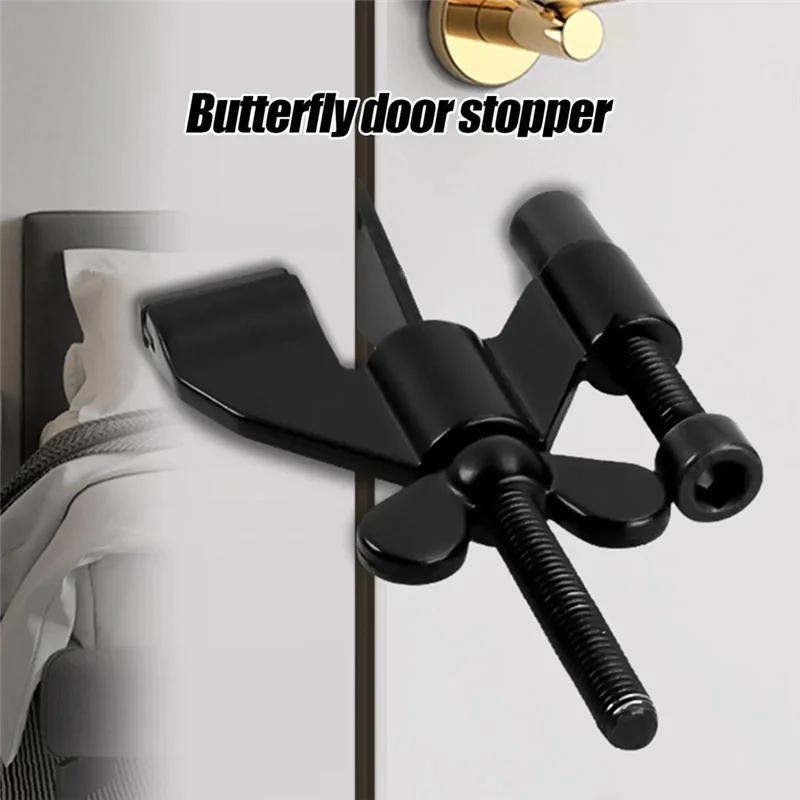 MAKE-Door Stop Security Adjustable Nodrill Jammer Door Jammer Stopper Security Lock For Apartment Dorm Hotel College