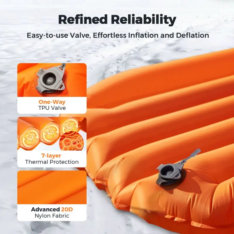 FLEXTAILGEAR ZERO MATTRESS MUMMY - Materassino isolato con valore R 6,0 / 5,6, materassino da campeggio gonfiabile ultraleggero