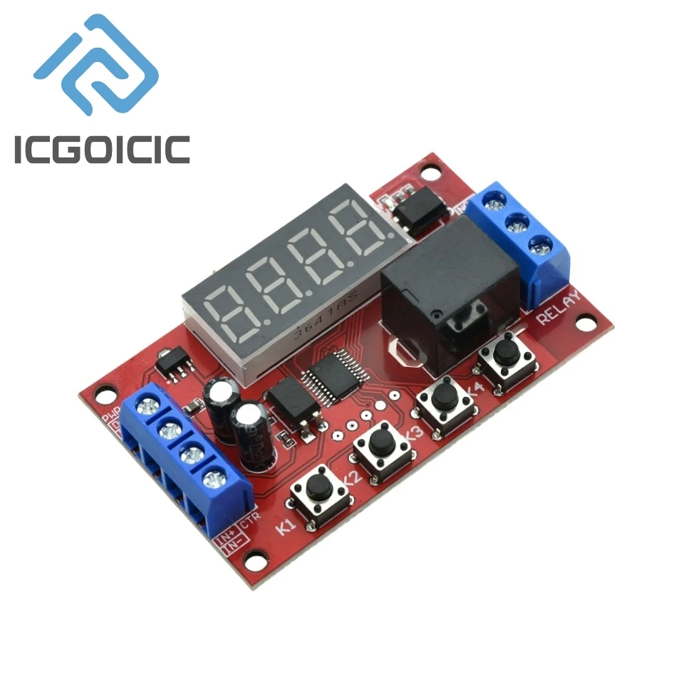 Delay Time Relay Module 5V 12V 24V Timing Programmable Optocoupler Isolation Pulse Cycle Power Off Trigger