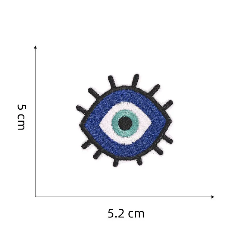3 szt. Niebieskie oczy naszywka naprasowanki na ubrania Diy punk gotycka aplikacja wyszywane logo tkaniny szycie plecak znaczek emblemen