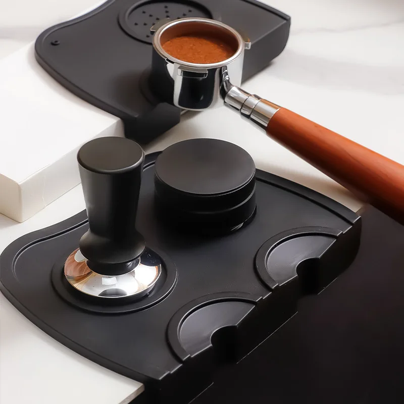 Espresso Coffee Tamper Mat Station Non-Slip Silicone Corner Pad For 51mm 54mm 58mm Portafilter Home Barista Tools Accessories