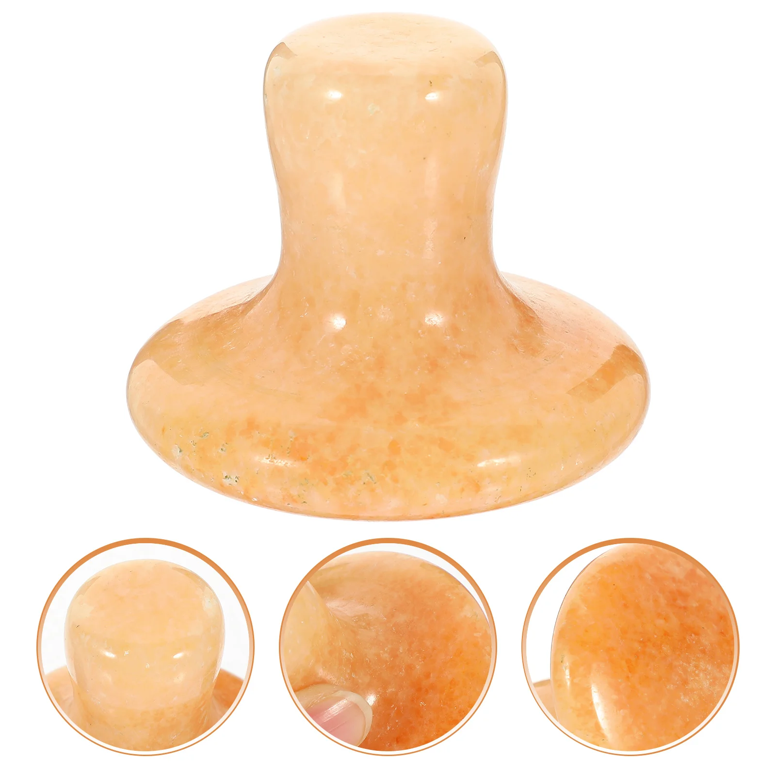 フェイスマッサージャー キノコ型の翡翠フェイスグアシャツール 自然な肌に優しいフェイシャルスクレーパー 首肩の血行促進用