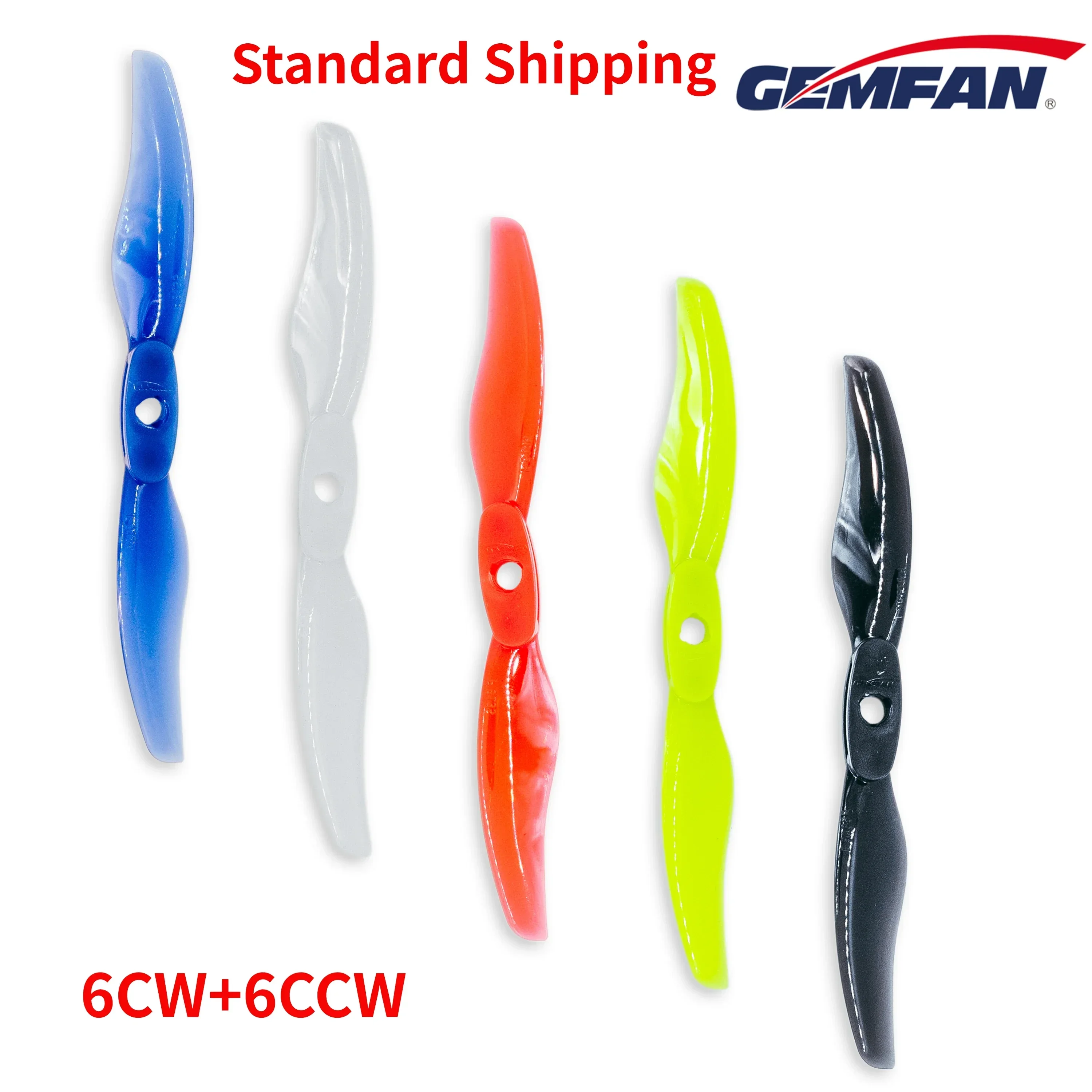 

6 пар (6CW + 6CCW) Gemfan F5135-2 5,1X3,5 2-лопастной складной пропеллер (случайный цвет)