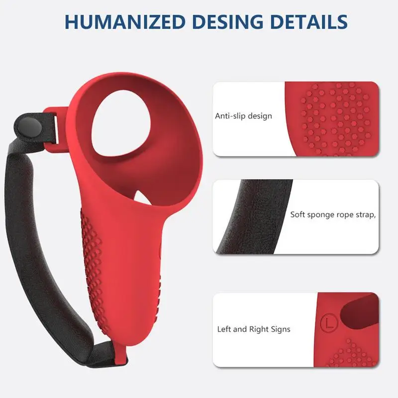 مقبض حافظة واقية ل MetaQuest 3 ، غطاء سيليكون من البولي يوريثان ، مقاوم للعرق ، تحكم باللمس ، ملحقات VR