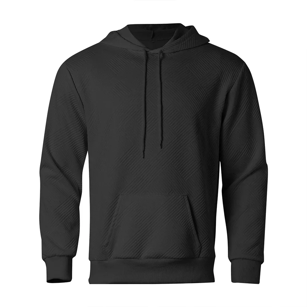 

Texture Solid Hoodie L M Casual Long Sleeve Hooded Neckline Casual Style Attire Long Sleeve Design Perfect For Vacation