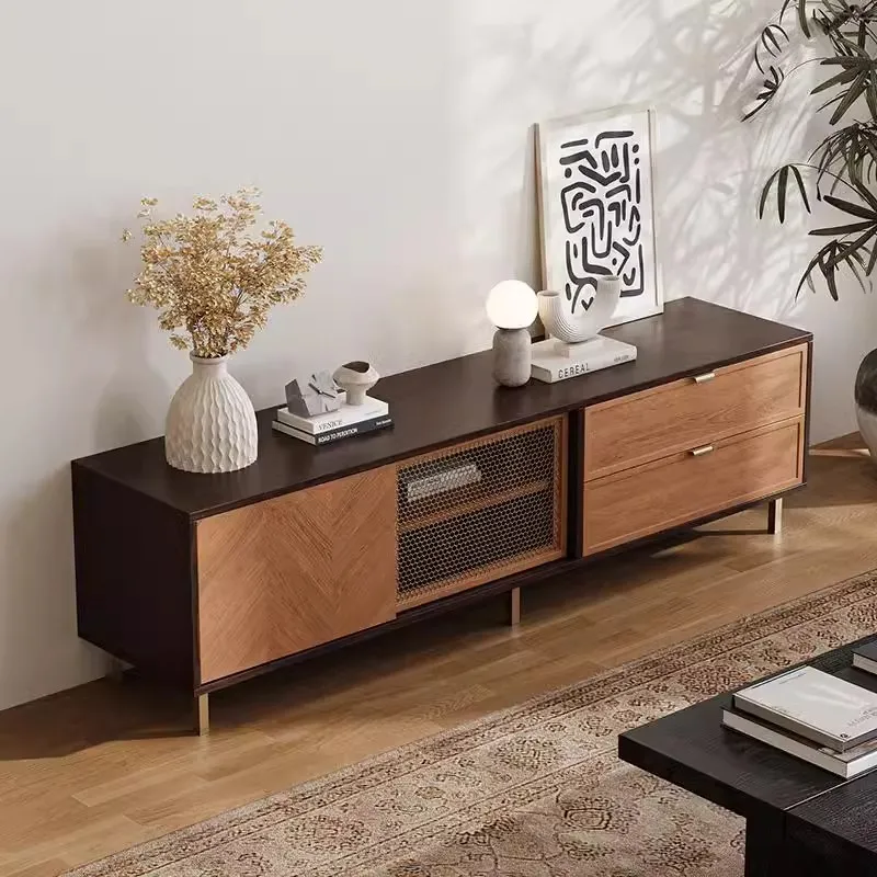 Chinese-style TV Stands Copper Mesh Simple Living Room TV Stands Floor-to-ceiling Solid Home Furniture Ein FernseherZY40DSG
