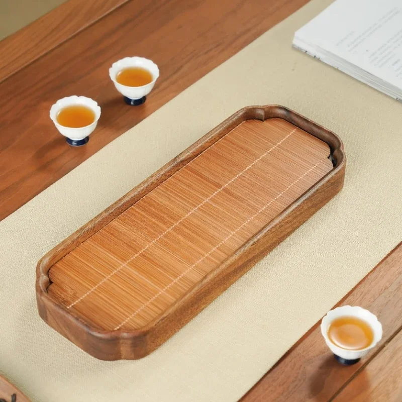 

Bamboo Aesthetics Tea Tray Modern Lounge Ceremony Ceremony Gift Hospitality Tea Tray Kung Fu Service Bandejas Home Decorationg
