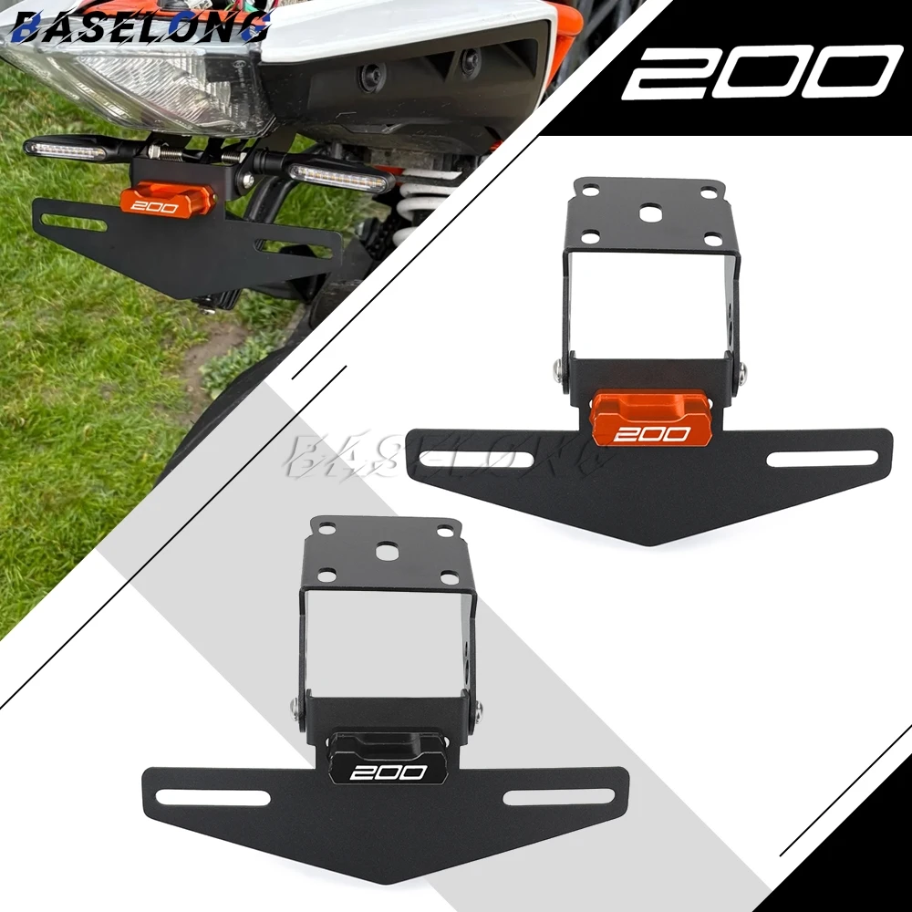 

For KTM DUKE 125 200 250 390 2017 2018 2019 2020 2021 - 2026 Motorcycle Rear License Plate Tail Frame Holder Bracket LED Light