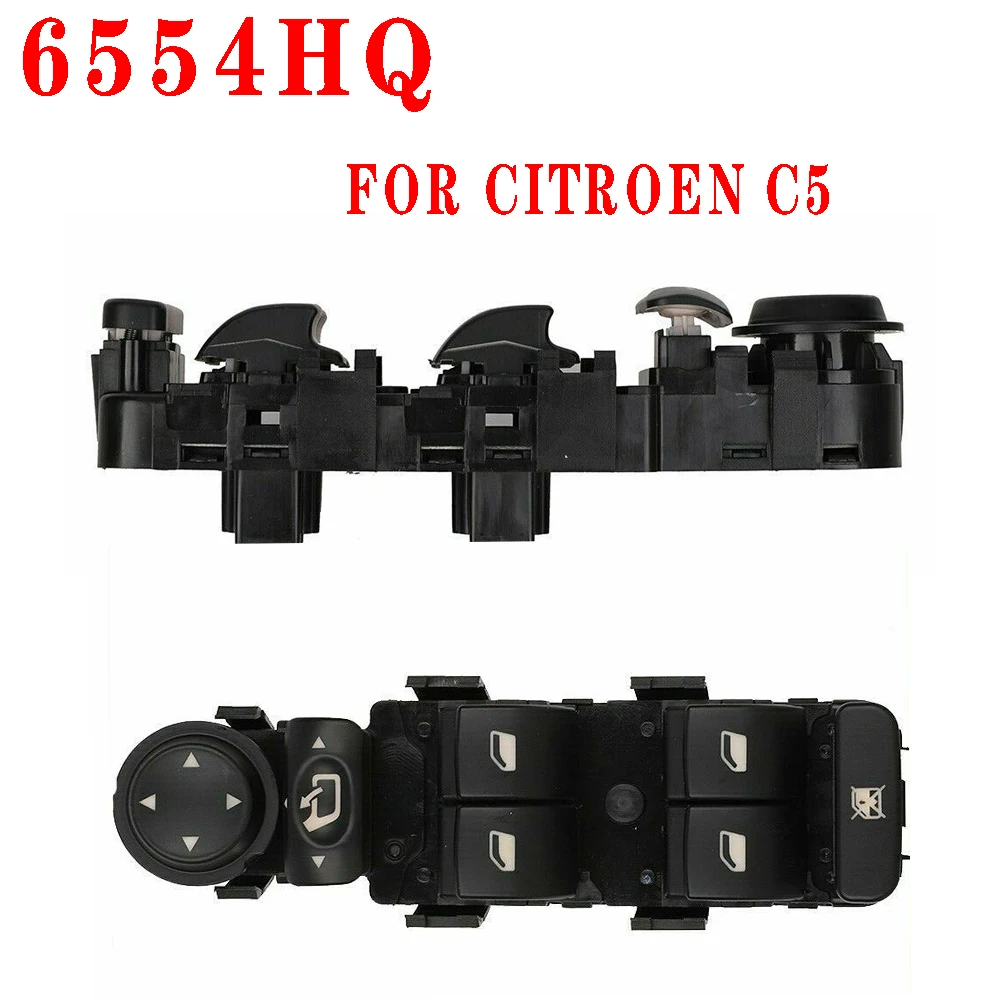 

6554HQ Power Window Control Switch Window Lifter Switch Button for Citroen C5 C8 Peugeot 807 2001 2002 2003 2004-2008 6554.HQ