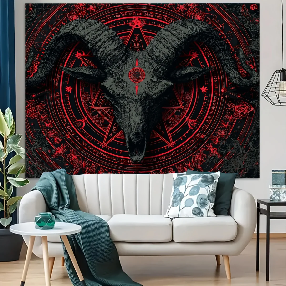 VIKAMA Halloween Tapestry Gothic Dark-Themed Party Backdrop Decor Tapestry Home Decor Wall Decor Wall Hanging