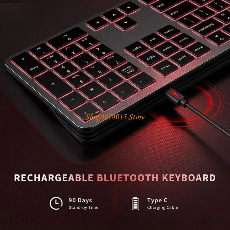 Teclado sem fio K1AA para o teclado backlonds vários dispositivos para uso noturno