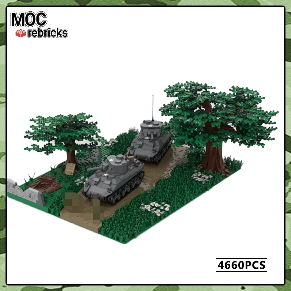 Military Street View Series 1944 Building Block Collection Experts DIY Model Puzzle High Difficulty Brick Toys 4660PCS Gifts