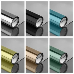 Reflective Window Film One Way Silver Mirror Glass Film Heat Control Glass Vinyl Anti UV Tint Sun Block Window Sticker Roll