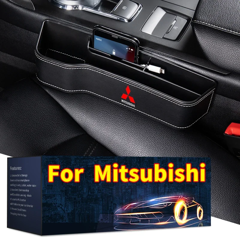 Car Slit Organizer Seat Gap Pocket Storage Box For Mitsubishi Lancer 9 1200 Pajero Outlander 2010 2011 Car Accessories Styling