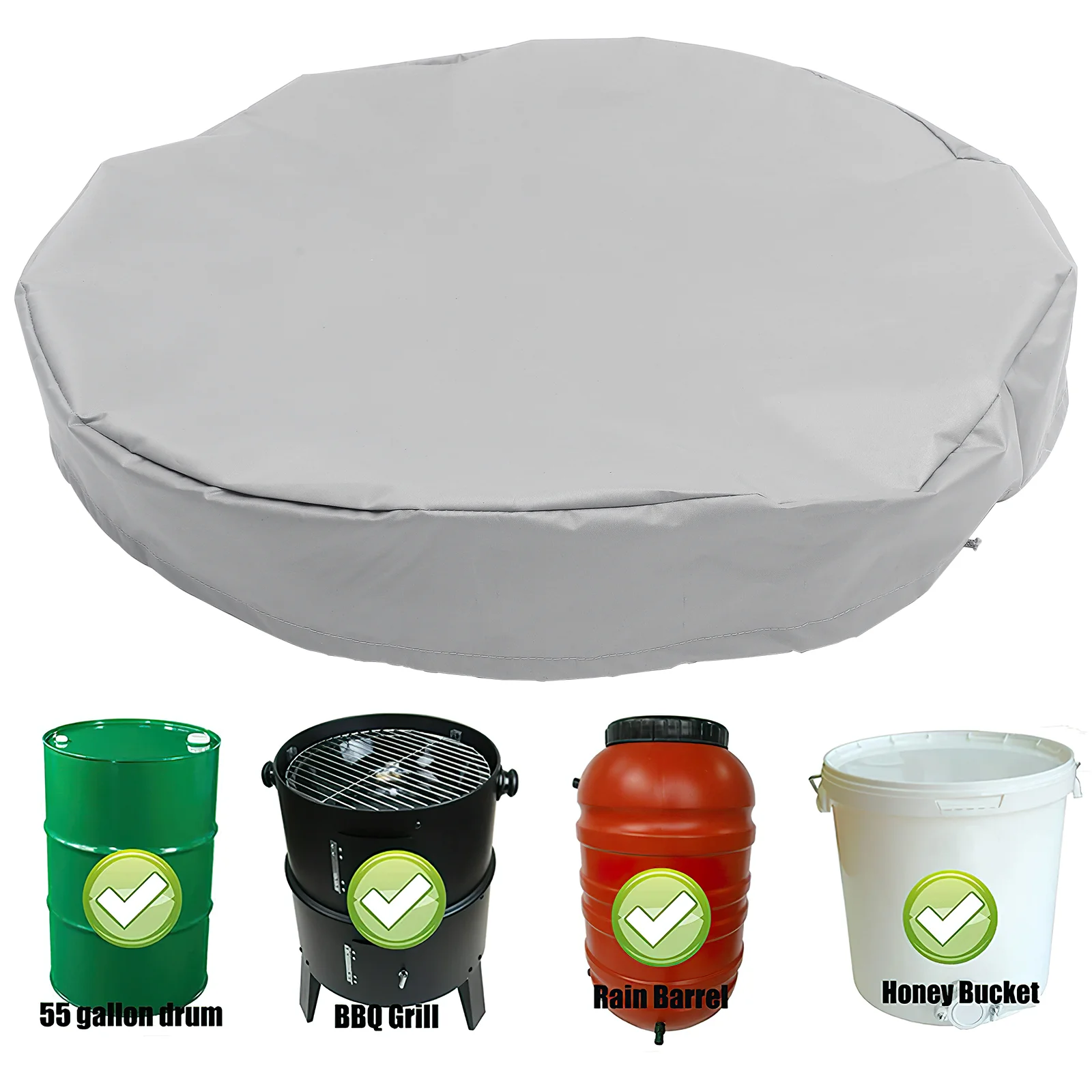 Sealed Bucket Top Cover Tank Garden Rain Covers for Buckets Water Protector Protective Oxford Cloth Chemical