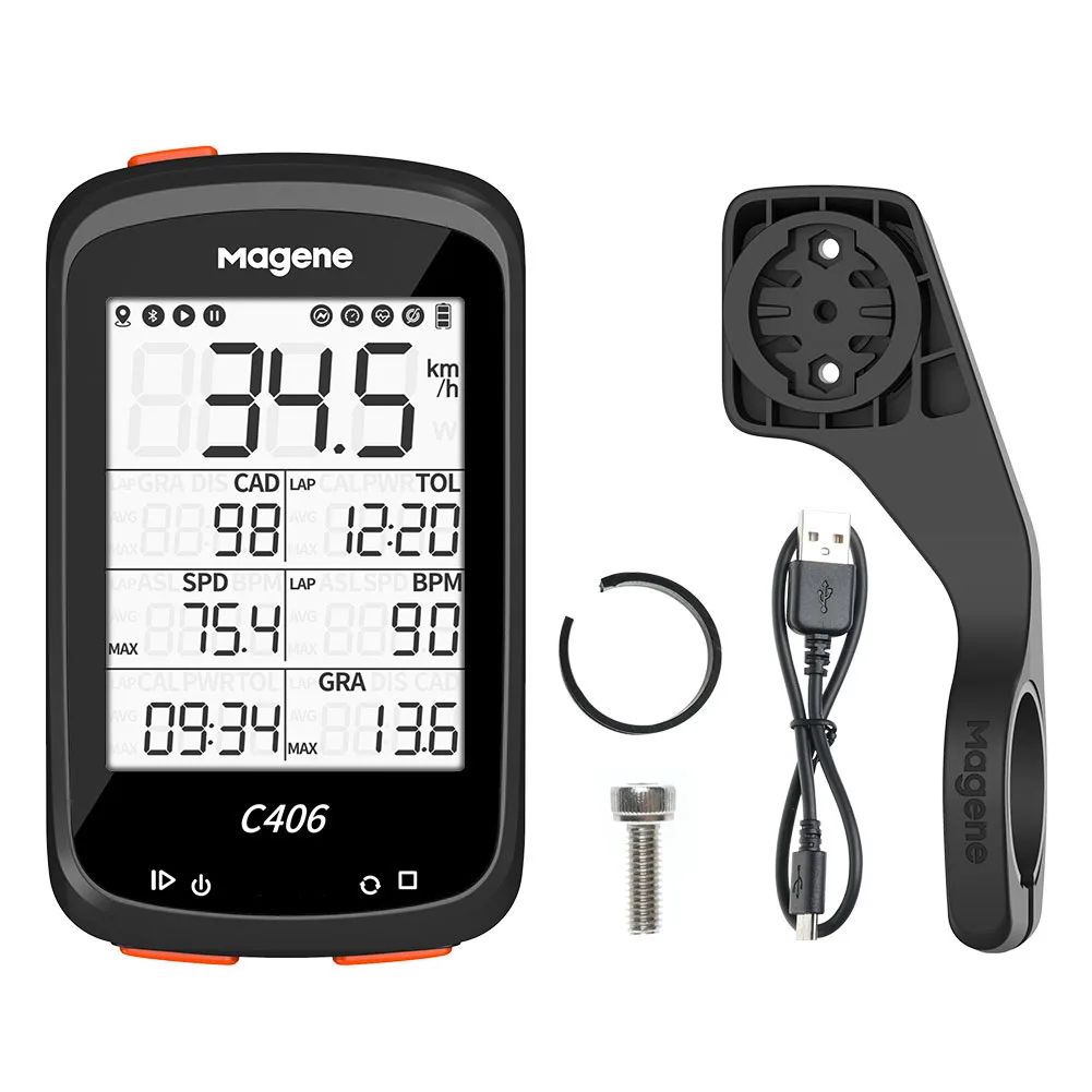 

Magene C406 ANT+ 24 Inch Large Screen Cycling Road Bike Speedometer Wireless Gps Bicycle Computer