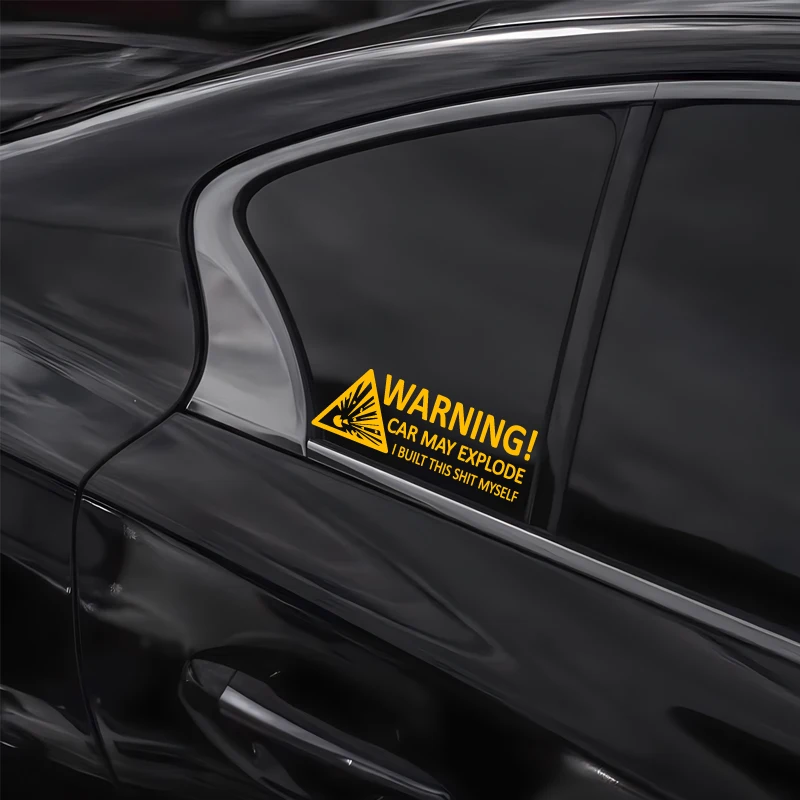 “WARNING! CAR MAY EXPLODE”CREATIVE&FUNNY Stickers, High Quality Sticker for Cars Trucks Motorcycles! For a Unique Look!