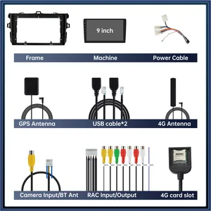 Leitor de Vídeo Multimédia para Toyota Corolla, Auto Auto Rádio, 2DIN, Android, Carplay, E140, E150, 2006, 2007, 2008, 2009, 2010, 2011, 2012, 2013 10 principais vendas central multimidia corolla 2011 - №7