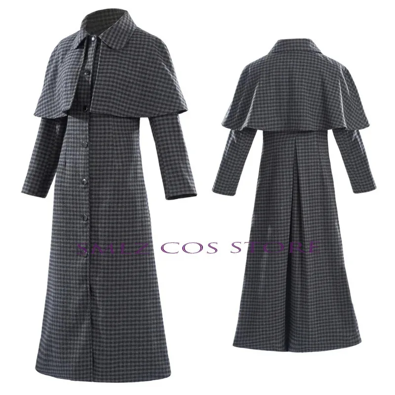 

Костюм CySeason 2, Среда, карнавальный костюм для девочек, террор, готический серый плащ, костюм на Хэллоуин, карнавальный наряд для вечеринки для женщин, униформа