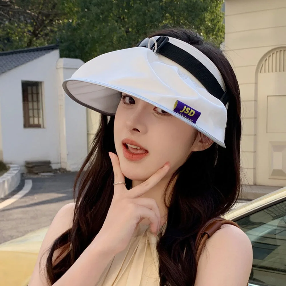 

All-match Wide Brim Women Sun Hat Can Be Used As a Shoulder Bag Hollow Top Sunshade Hats Visor Cap
