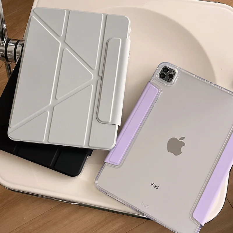 

Чехол-подставка Y-Fold для iPad Pro 12,9 13 11 2018-2024 с пряжкой, чехол для iPad A16 11th 2025 Air 11 Air 4 5 10,9 10th Mini 6 7 funda Capa