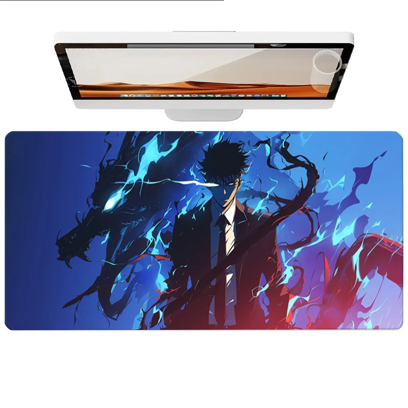 

Blue Dragon Cool Boy Leather Desk Pad Mouse Protector Non-Slip Large Mouse Pad Home &Office Desk Mat PU Leather Laptop Desk Pad