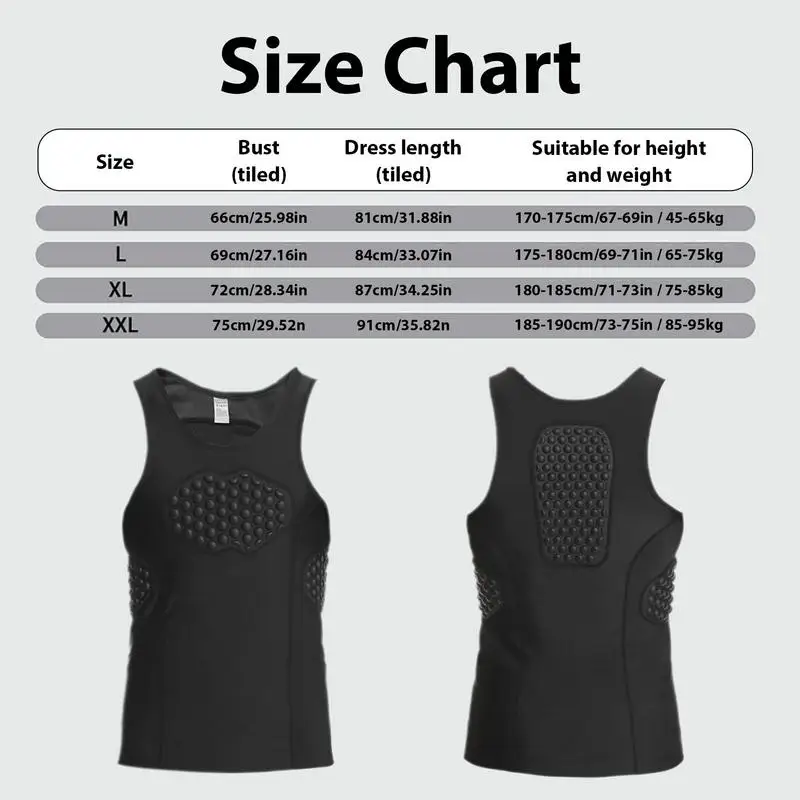 Chest Vest For Men Protection Basketball Fitness Vest Rib Chest Protector For Baseball Football Paintball Protective Gear