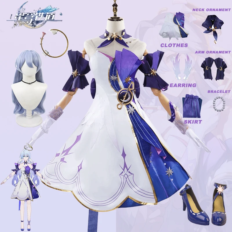 Alice Himora Cosplay Kostuums Spel Honkai Star Rail Robin Uniform Anime Kleding Volledige Set Outfit Halloween Sexy Jurk Voor Vrouwen