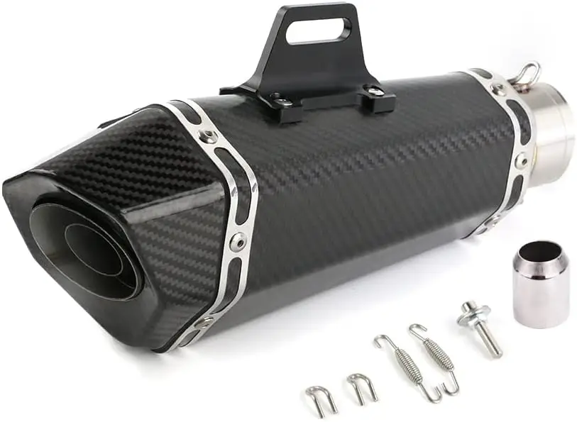 38-51mm Real Carbon Fiber Motorcycle Exhaust Muffler